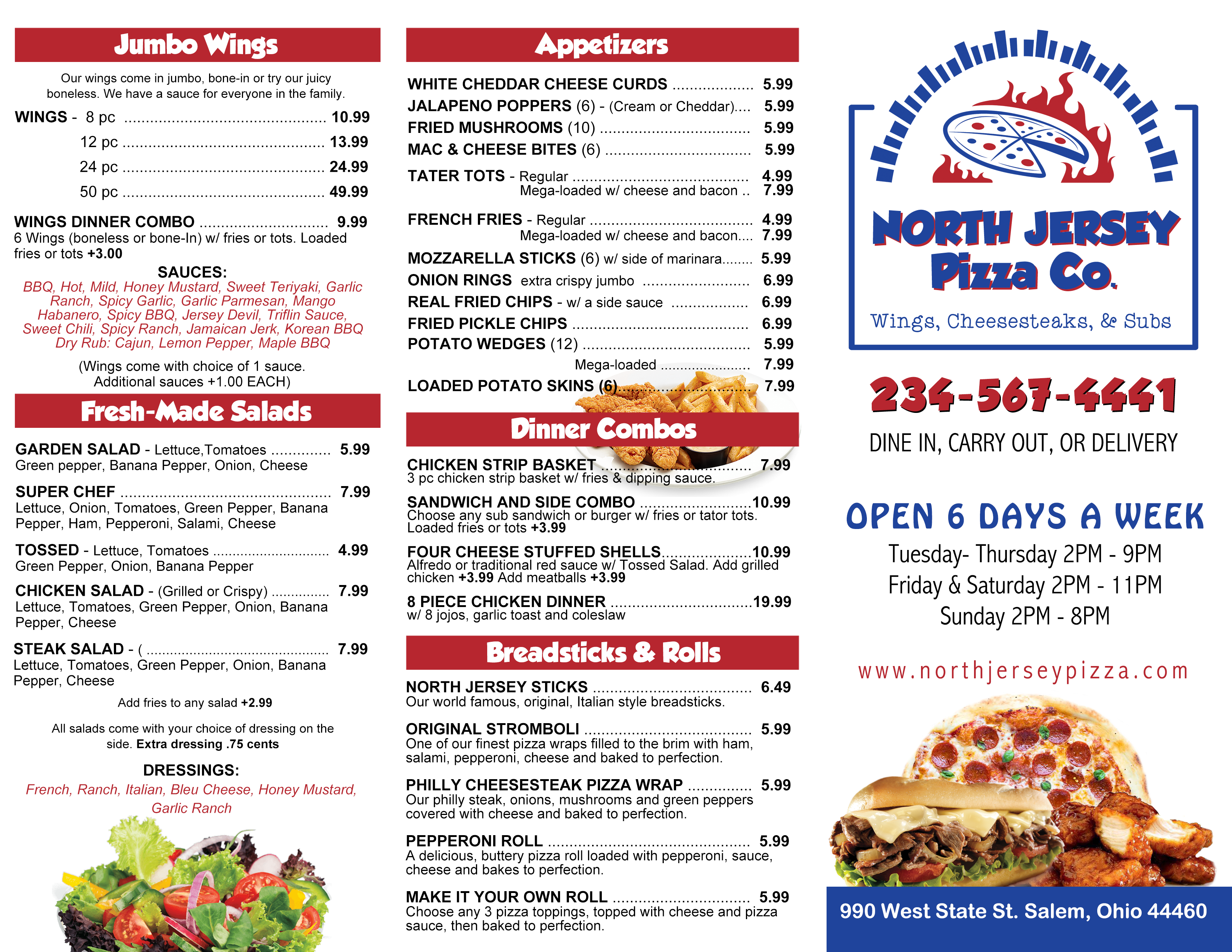 Menu – North Jersey Pizza Co.